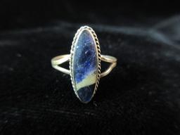 Natural Agate Stone Sterling Silver Ring