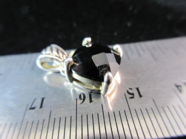 Fantasy Cut Black Onyx Stone Sterling Silver Pendant