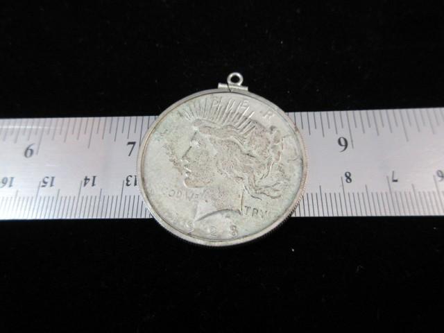 1928 S Silver Dollar In Sterling Pendant Holder