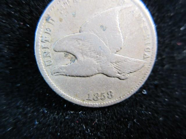 1858 Flying Eagle One Cent Coin