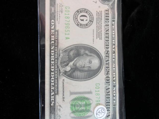 1928 A 100.00 Dollar Bill