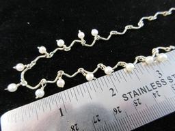 Sterling Silver Pearl Accent Necklace