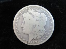 1891 O Silver Morgan Dollar