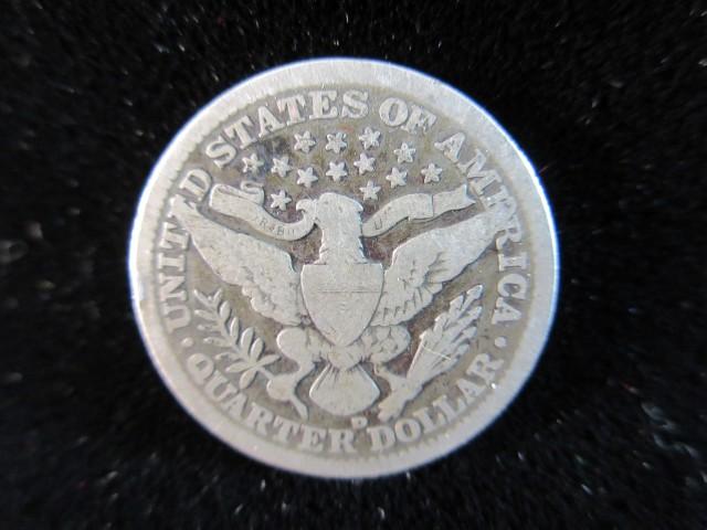 1908 D Silver Quarter Dollar
