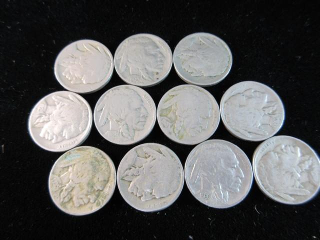 Lot of 11 Buffalo Nickels as Shown