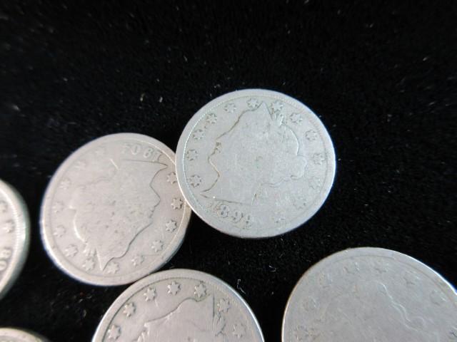 Lot of 10 V Nickels as Shown