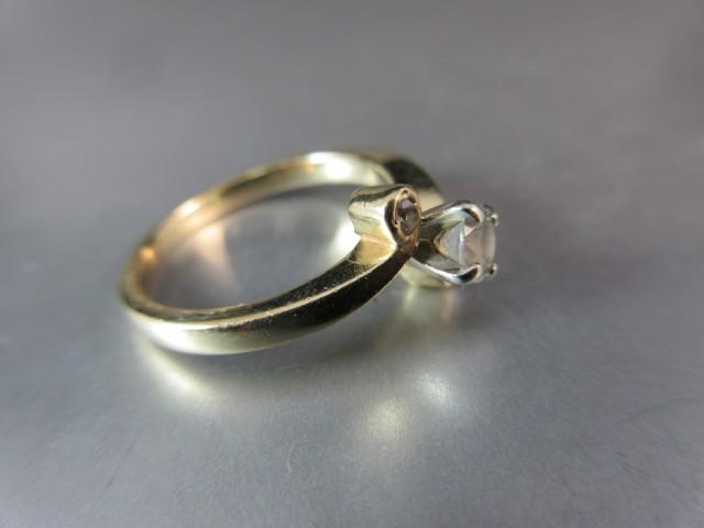 Aquamarine And Diamond Gemstone 14K Gold Ring