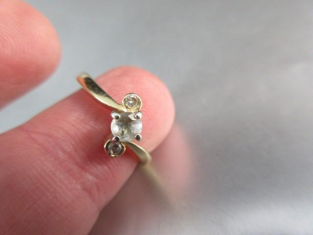 Aquamarine And Diamond Gemstone 14K Gold Ring