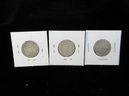 Lot of 3 Silver Quarter Dollars as Shown