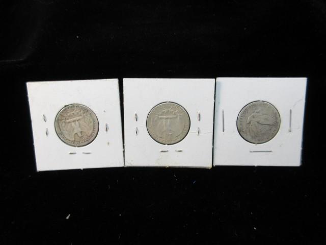 Lot of 3 Silver Quarter Dollars as Shown