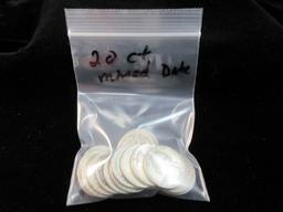 Lot of 20 Mixed Date Silver Quarter Dollars all one money