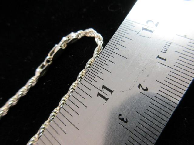 Italy Silver Rope Style Necklace