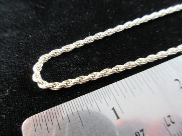 Italy Silver Rope Style Necklace