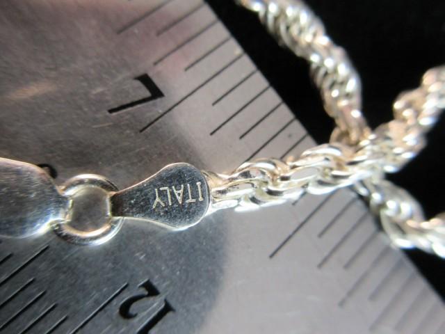 Italy Silver Rope Style Necklace