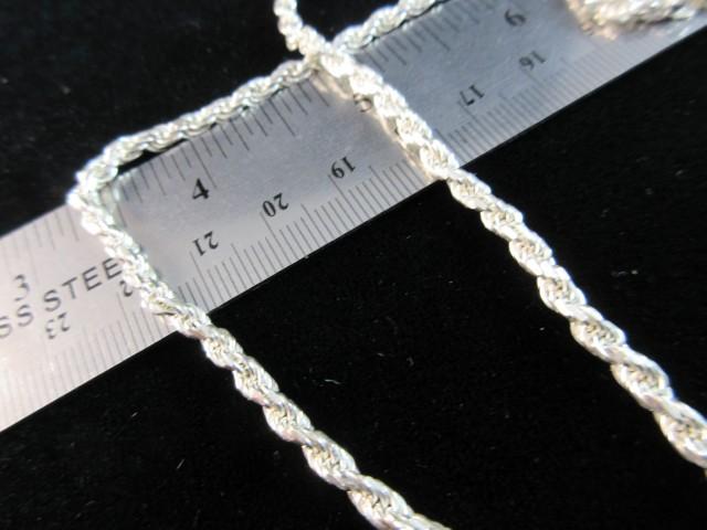 Italy Silver Rope Style Necklace