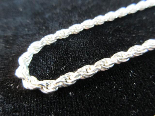 Italy Silver Rope Style Necklace