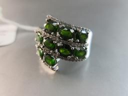 BBJ 925 Silver 5.75 CTW Russian Chrome Diopside Ring