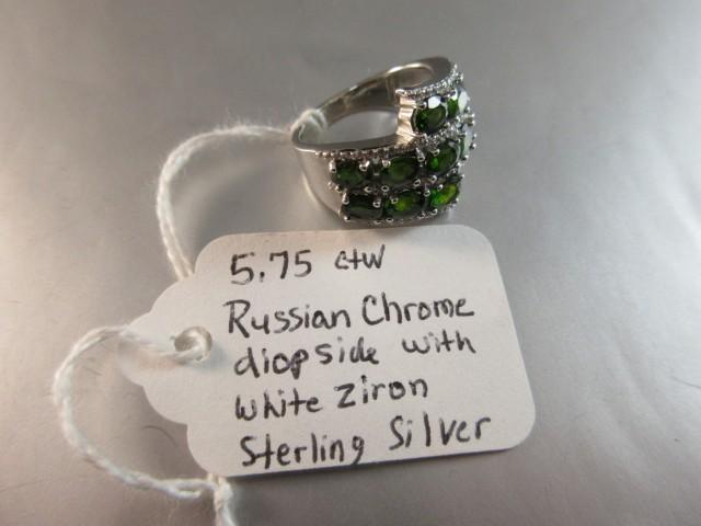 BBJ 925 Silver 5.75 CTW Russian Chrome Diopside Ring