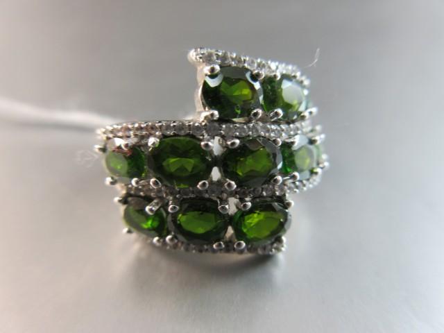 BBJ 925 Silver 5.75 CTW Russian Chrome Diopside Ring
