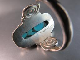 PTI 925 Sterling Nepal Turquoise Stone Ring