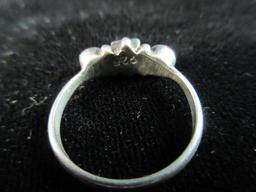 Vintage Sterling Silver Multi Gemstone Ring