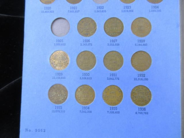 1920 Canada Small Cent Book Missing Only Two Coins