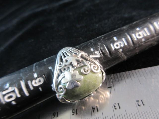 Ireland Sterling Silver Natural Stone Center Ring