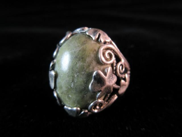 Ireland Sterling Silver Natural Stone Center Ring