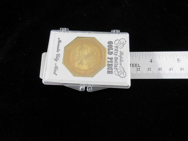 Replica 50.00 Gold Piece from Nevada Mint