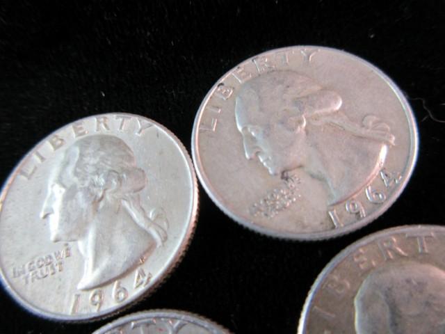 Lot of Four Silver Quarter Dollars 64-46