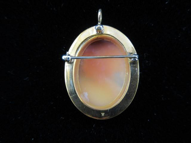 Krementz Brand Gold Filled Hand Carved Cameo Pin or Pendant