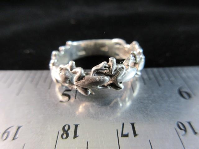 Frog Themed Sterling Silver Vintage Ring