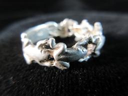 Frog Themed Sterling Silver Vintage Ring