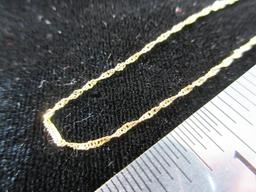 18” 14K Yellow Gold 1.07 Gram Necklace