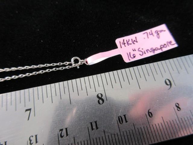 16” 14K White Gold .74 Gram Necklace