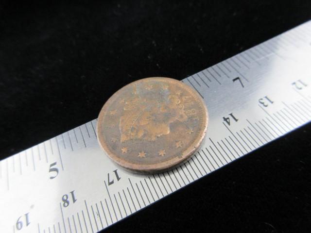 1847 One Cent Copper Coin