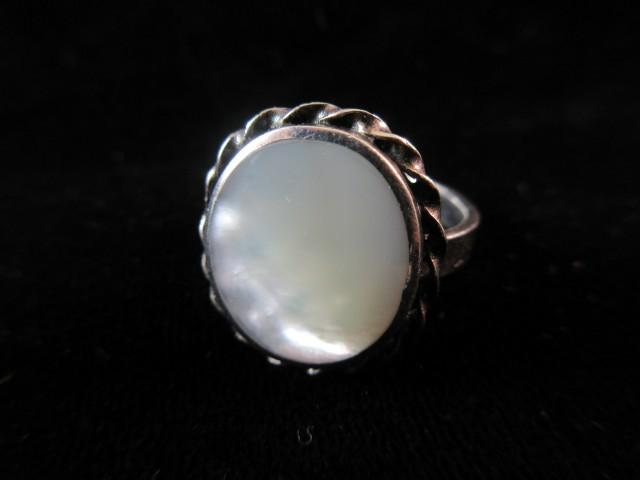 Sterling Silver Mother of Pearl Ring