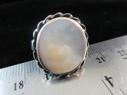 Sterling Silver Mother of Pearl Ring