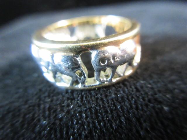 Elephant Themed .925 Silver Ring Band Style