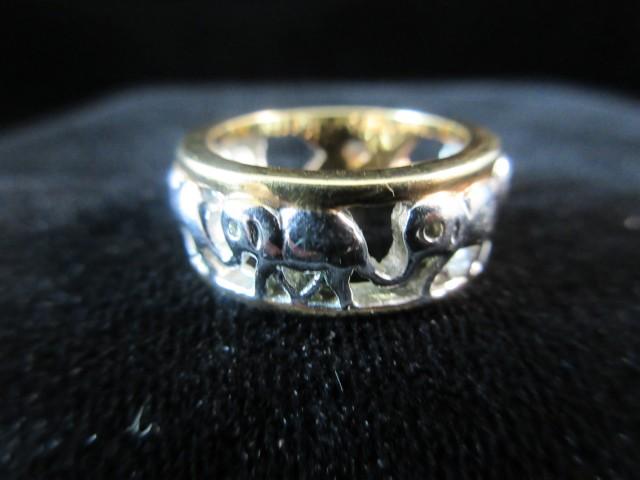 Elephant Themed .925 Silver Ring Band Style