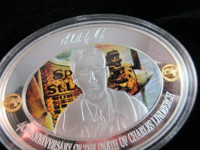 Charles Lindbergh Large Oval Coin