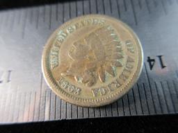 1863 Indian Head Copper Nickel Penny