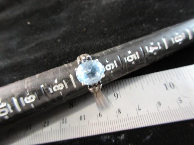 Large Blue Stone 925 Silver Ring