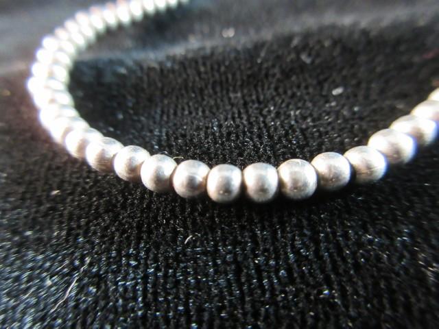 Bead Style Sterling Silver 16” Necklace