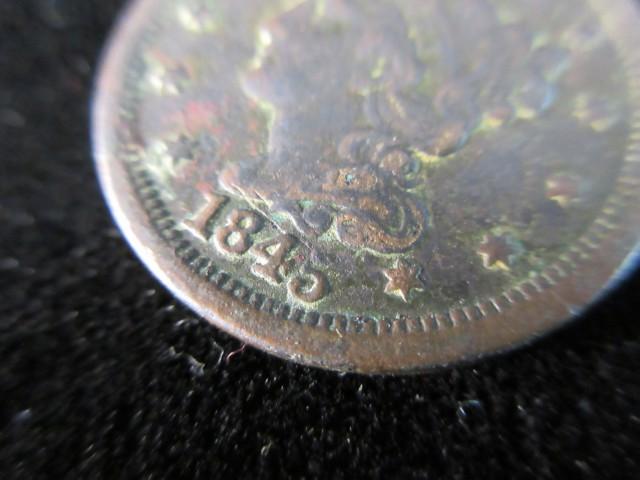 1845 Large US One Cent Coin