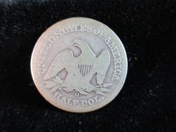 1855o Silver Seated Liberty Coin