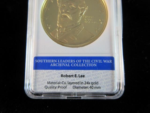 24K Layered Gold Robert E Lee Coin