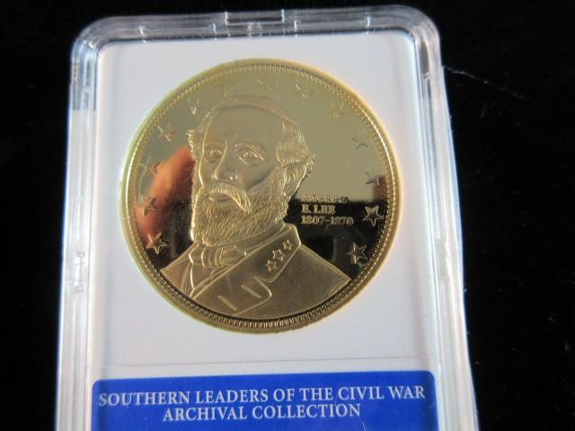 24K Layered Gold Robert E Lee Coin