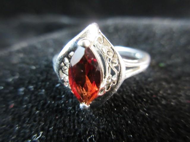 Sterling Silver Garnet Gemstone Ring