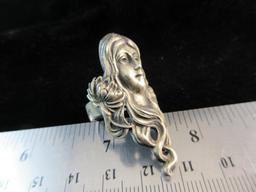 Vintage Sterling Silver Cameo Ring